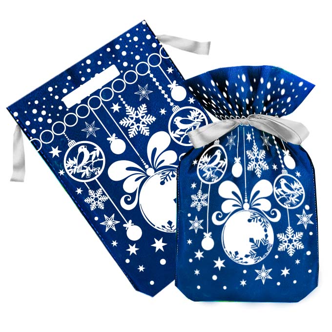 Мешочек Шарики синий