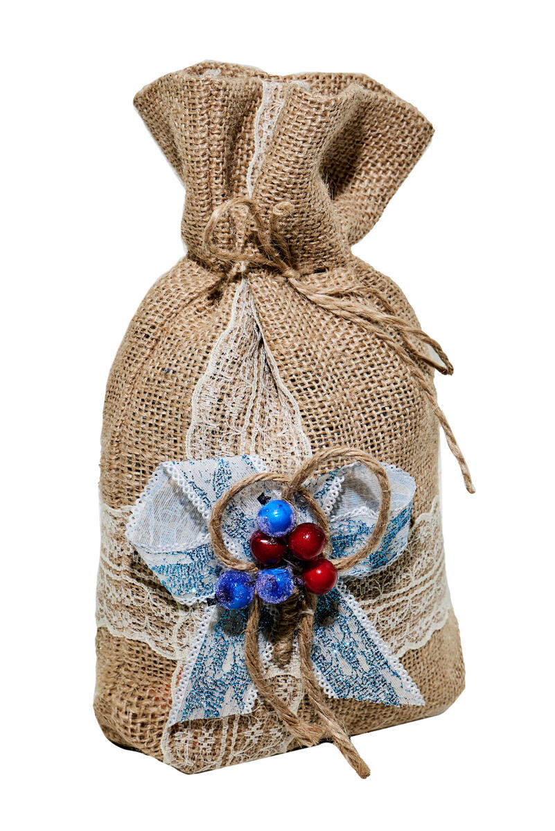 Мешковина с бантиком